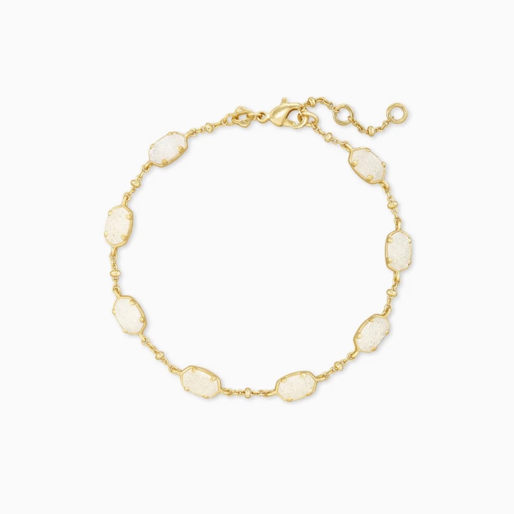 Kendra Scott Emilie Gold Chain Bracelet in Iridescent Drusy